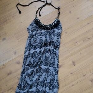 Audrey Ann Black and Gray Patterned Dress